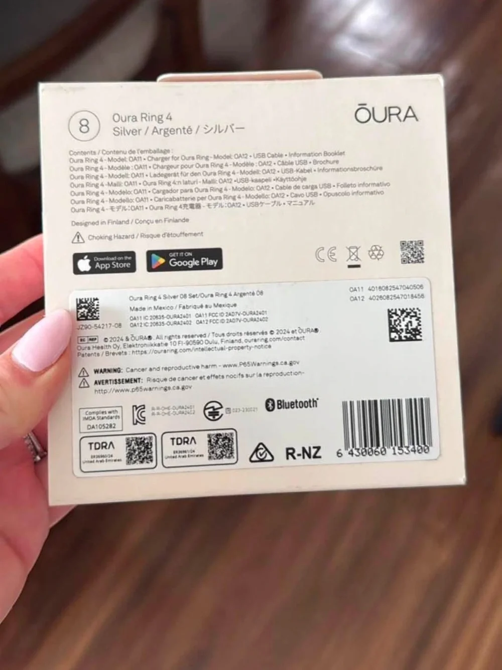 Oura Ring 4 Smart Ring - Silver